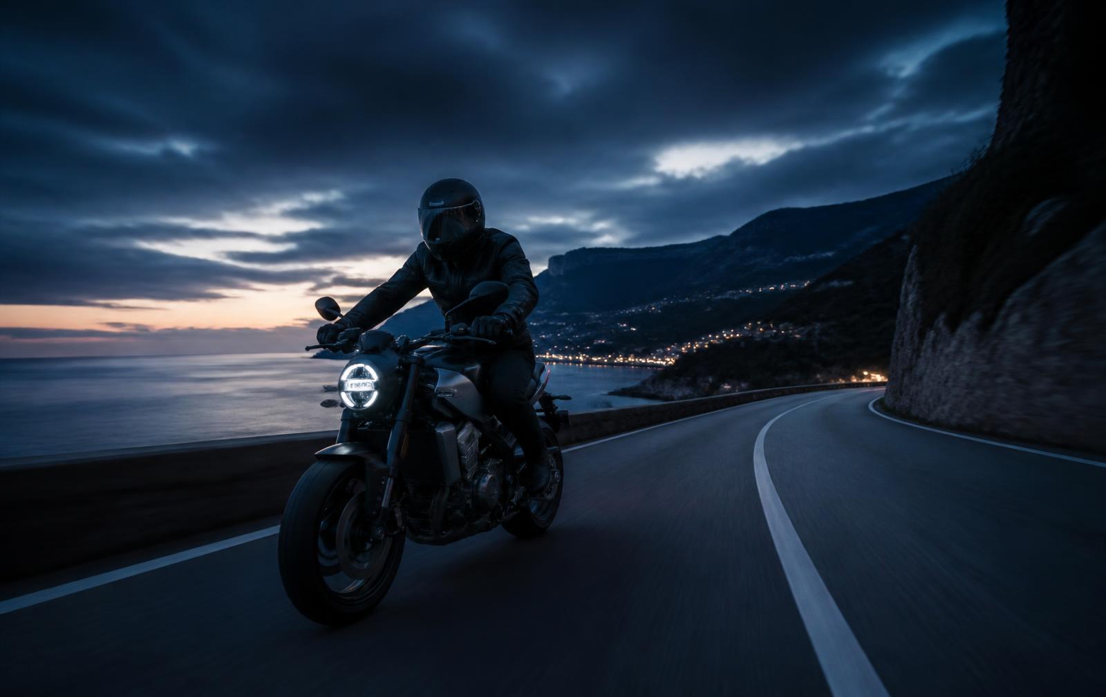 Moto sur la route